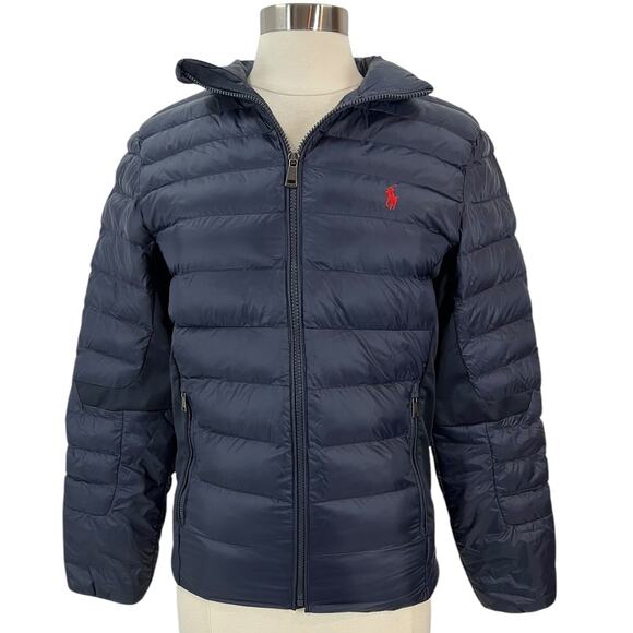 POLO RALPH LAUREN Performance Navy Light Weight Puffer Jacket SZ XS - Picture 1 of 13